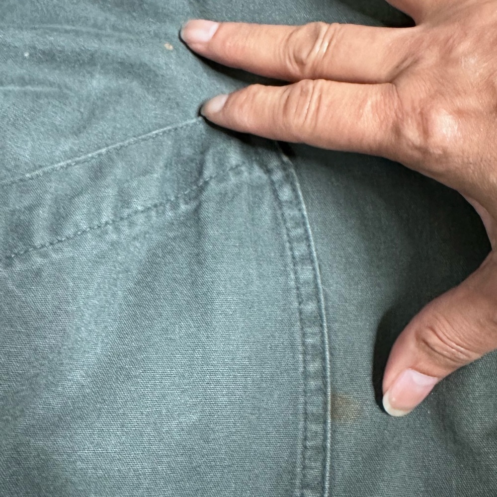 VINTAGE Eddie Bauer Chore Jacket Men L Green Goose Down Removable Liner Dad coat - Picture 14 of 16